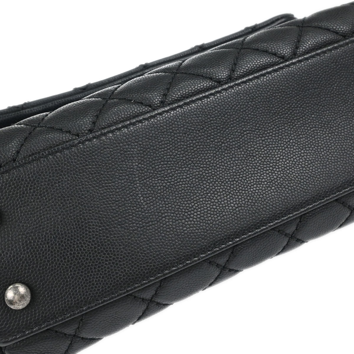 Chanel Black Caviar Skin Coco Handle 2way Shoulder Handbag