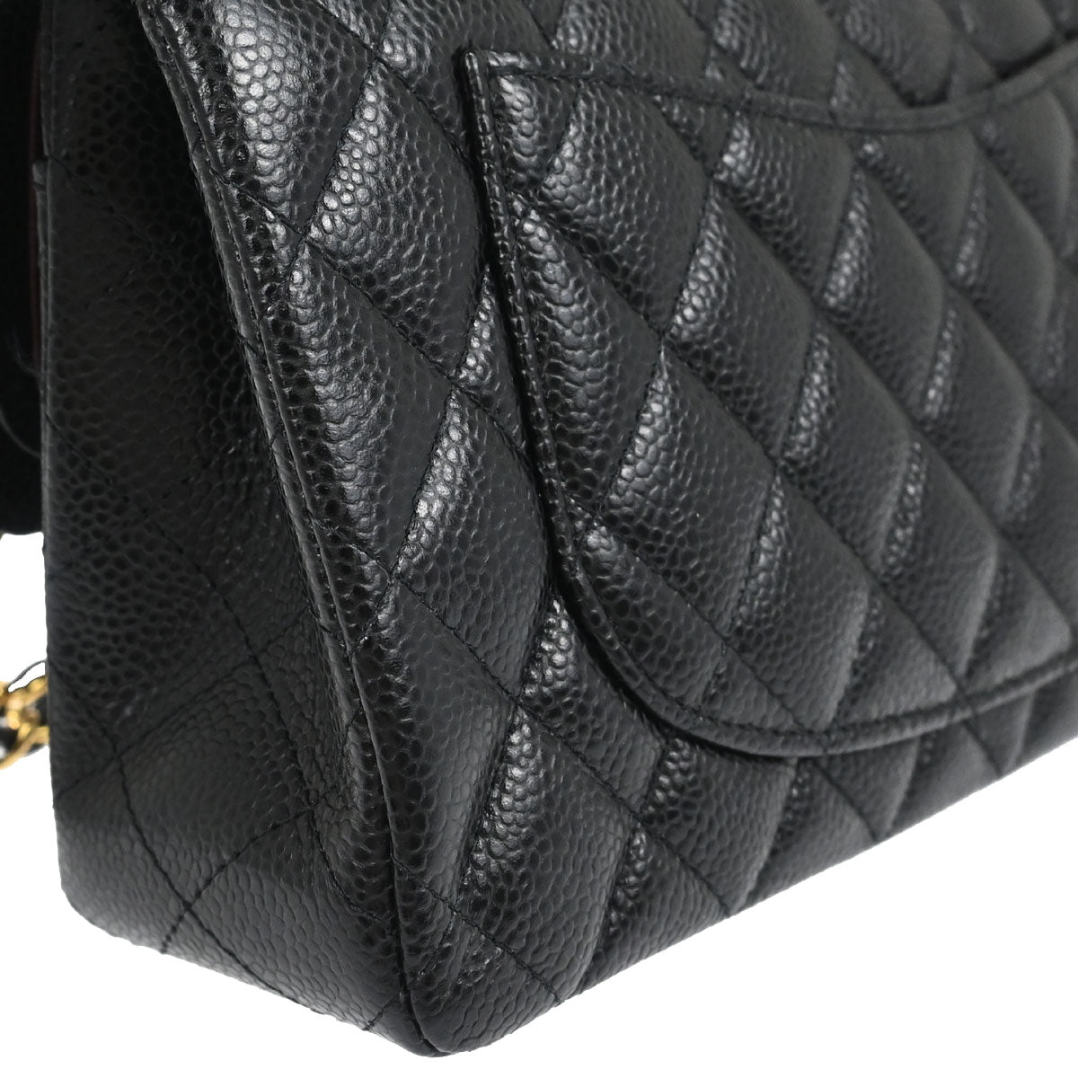 Chanel Black Caviar Skin Small Classic Double Flap Shoulder Bag