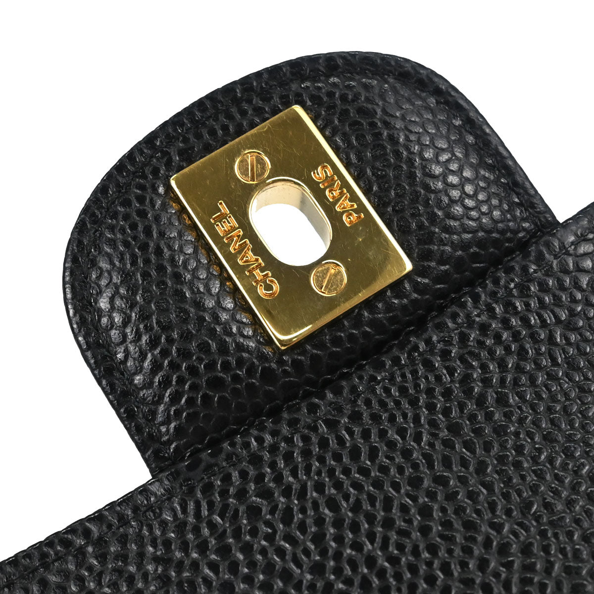 Chanel Black Caviar Skin Small Classic Double Flap Shoulder Bag