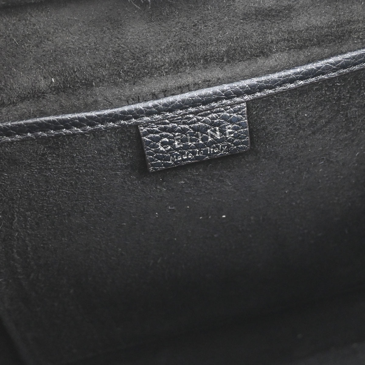 Celine Black Leather Nano Luggage 2way Shoulder Tote Handbag