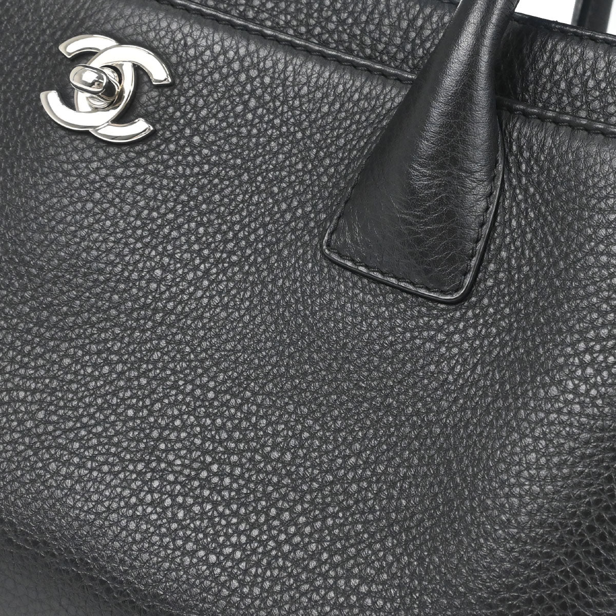 Chanel Black Deerskin Executive Cerf Tote Bag