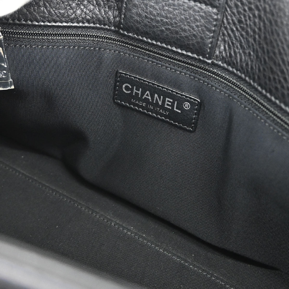 Chanel Black Deerskin Executive Cerf Tote Bag