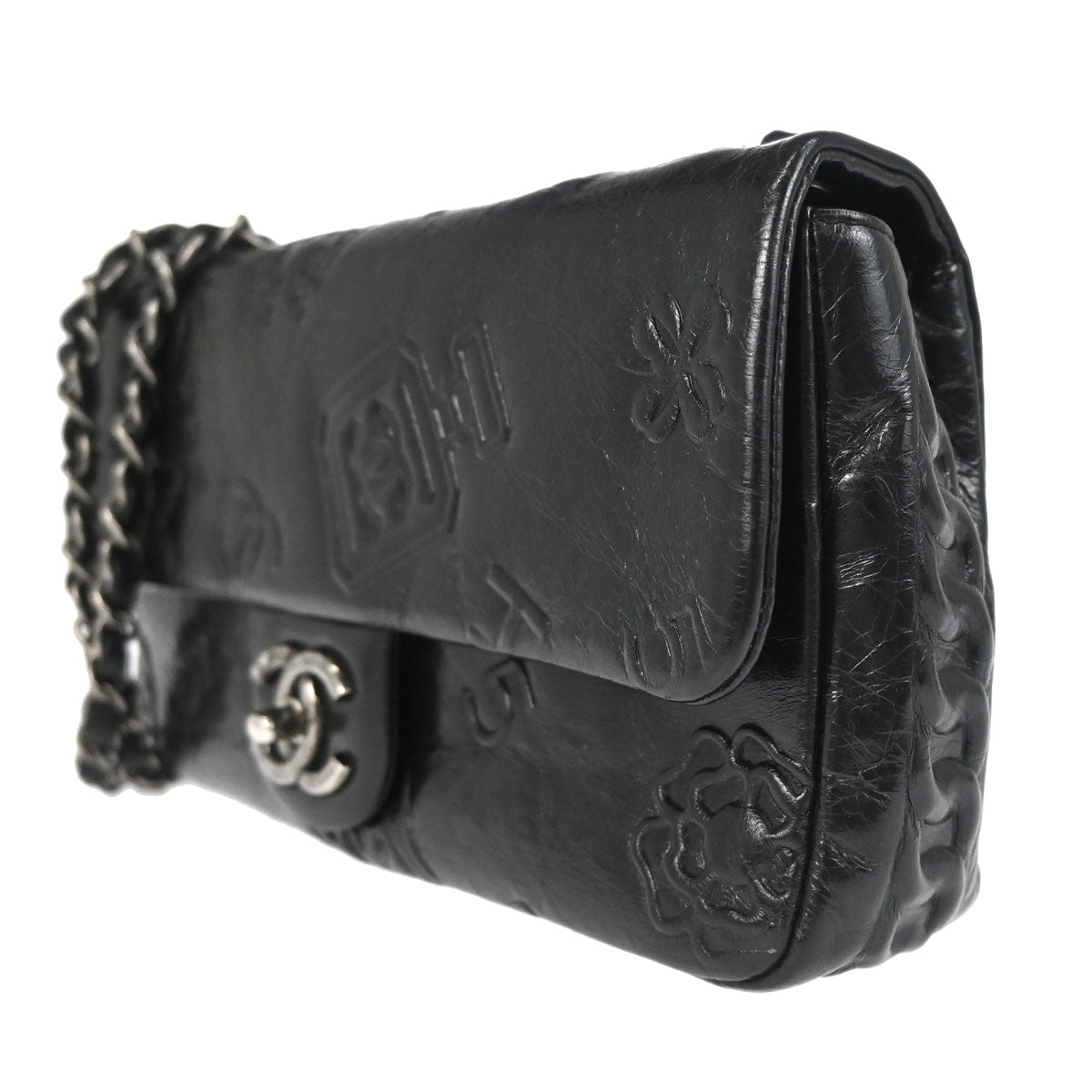 Chanel Black Calfskin Precious Symbols Shoulder Bag