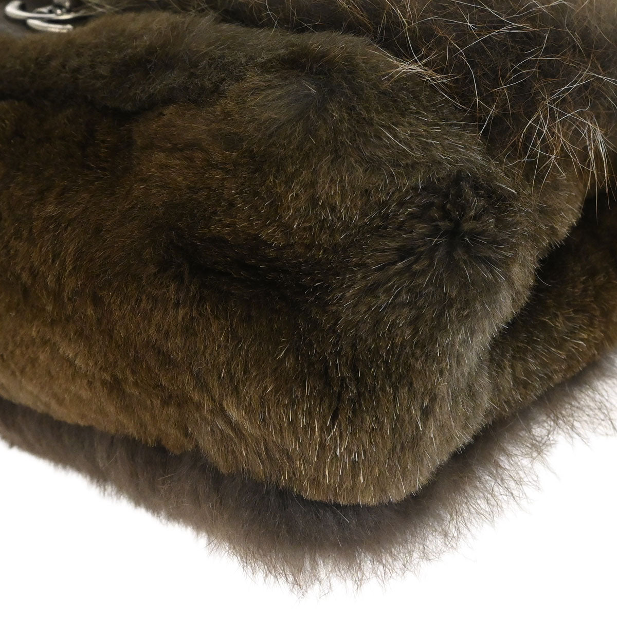 Chanel Brown Rabbit Fur Shoulder Bag