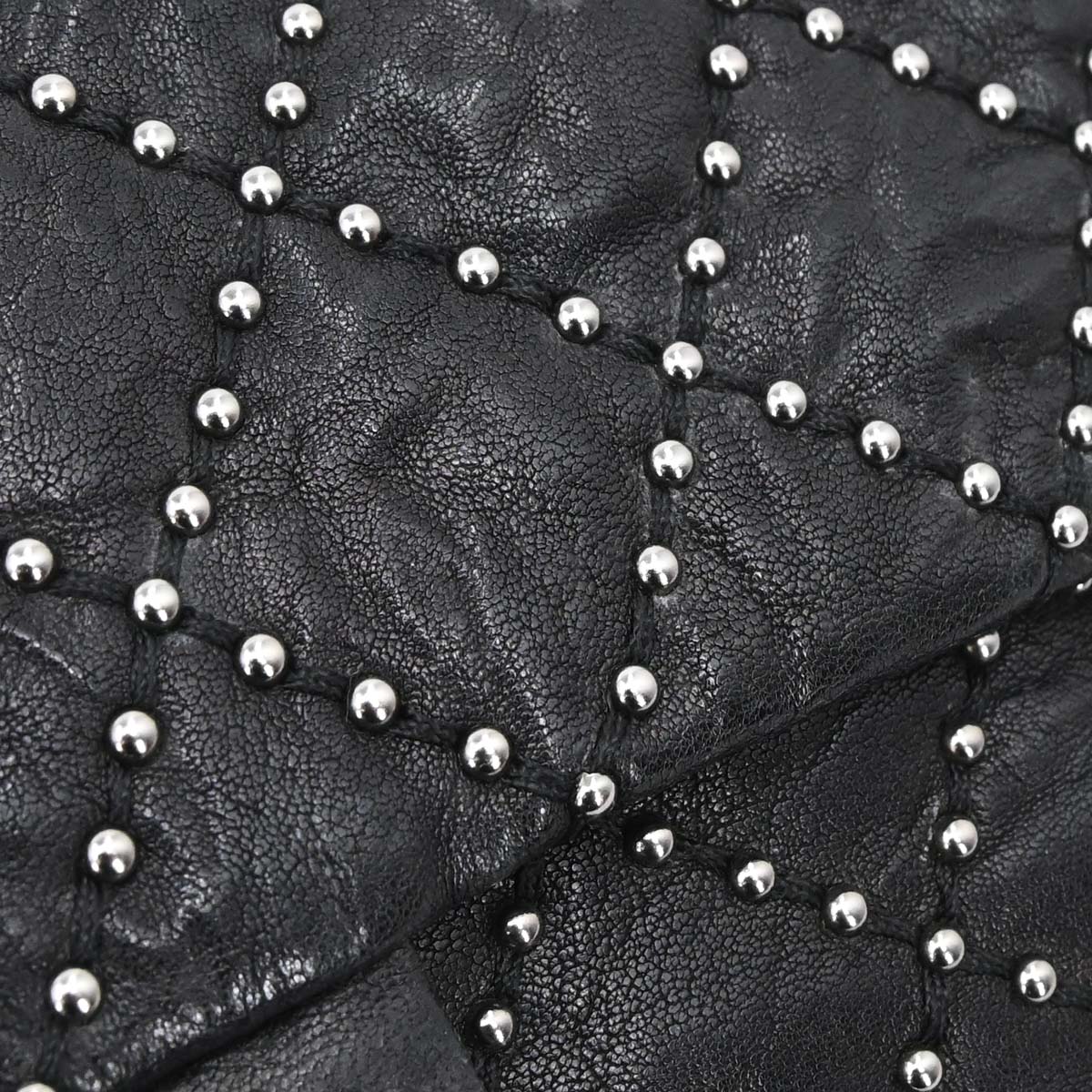 Chanel Black Calfskin Paris-Dallas Studded Flap Shoulder Bag