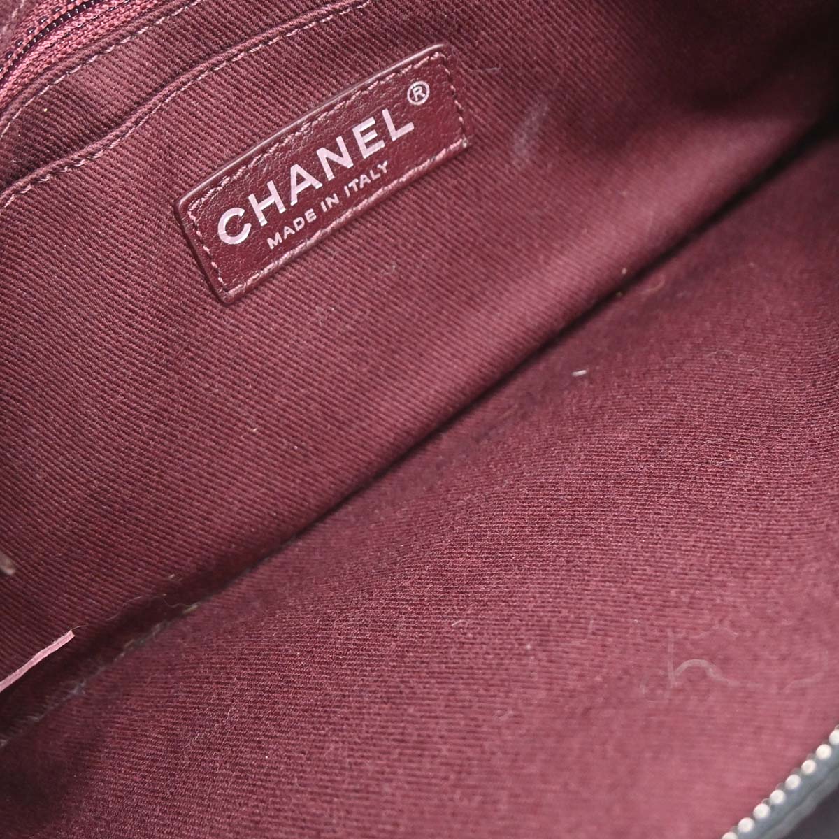 Chanel Black Glazed Calfskin Coco Pleats Shoulder Bag