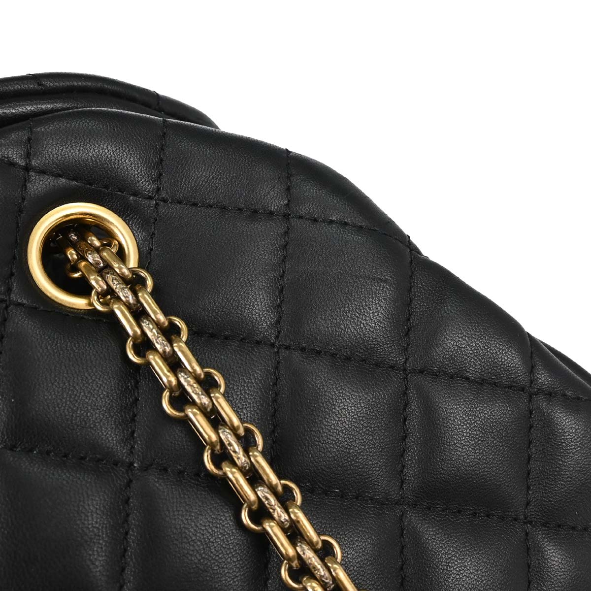 Chanel 2010-2011 Black Lambskin Medium Bowling Mademoiselle Handbag