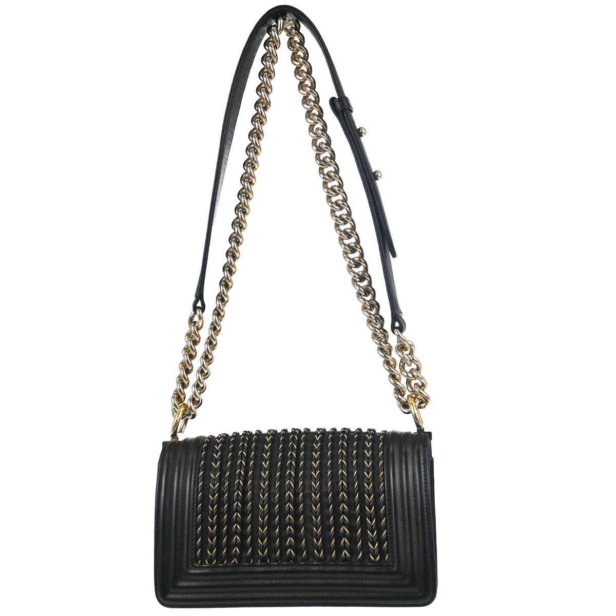 Boy Chanel Black Lambskin Small Chain Shoulder Bag