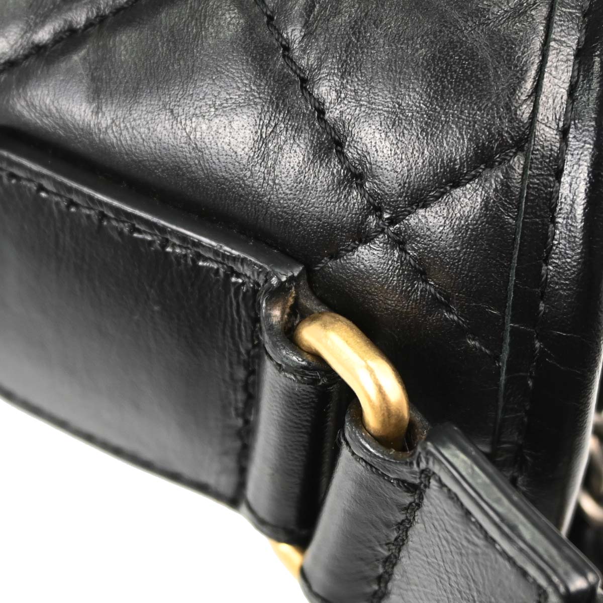 Chanel 2019 Black Calfskin Lambskin Medium Gabrielle Shoulder Bag