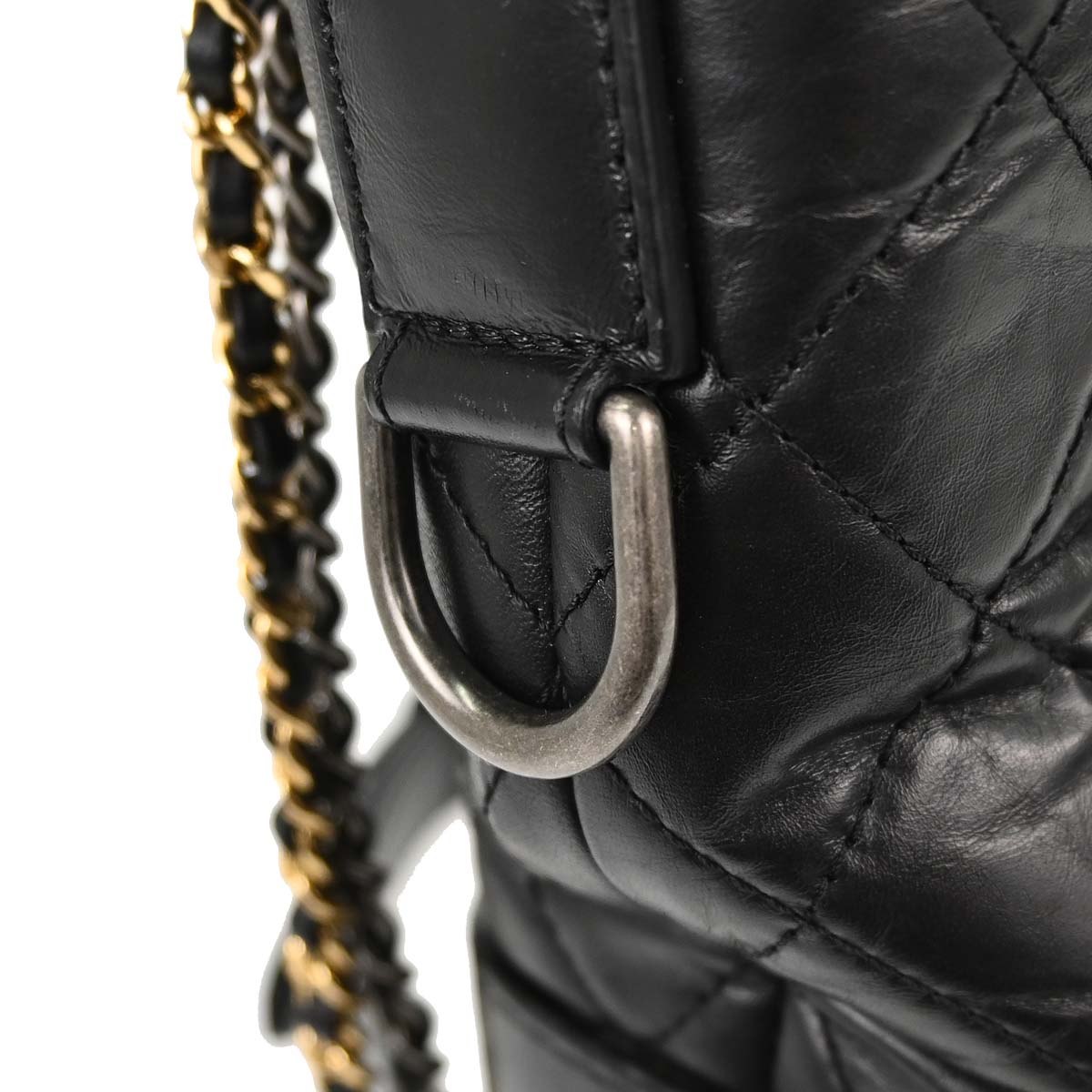 Chanel 2019 Black Calfskin Lambskin Medium Gabrielle Shoulder Bag