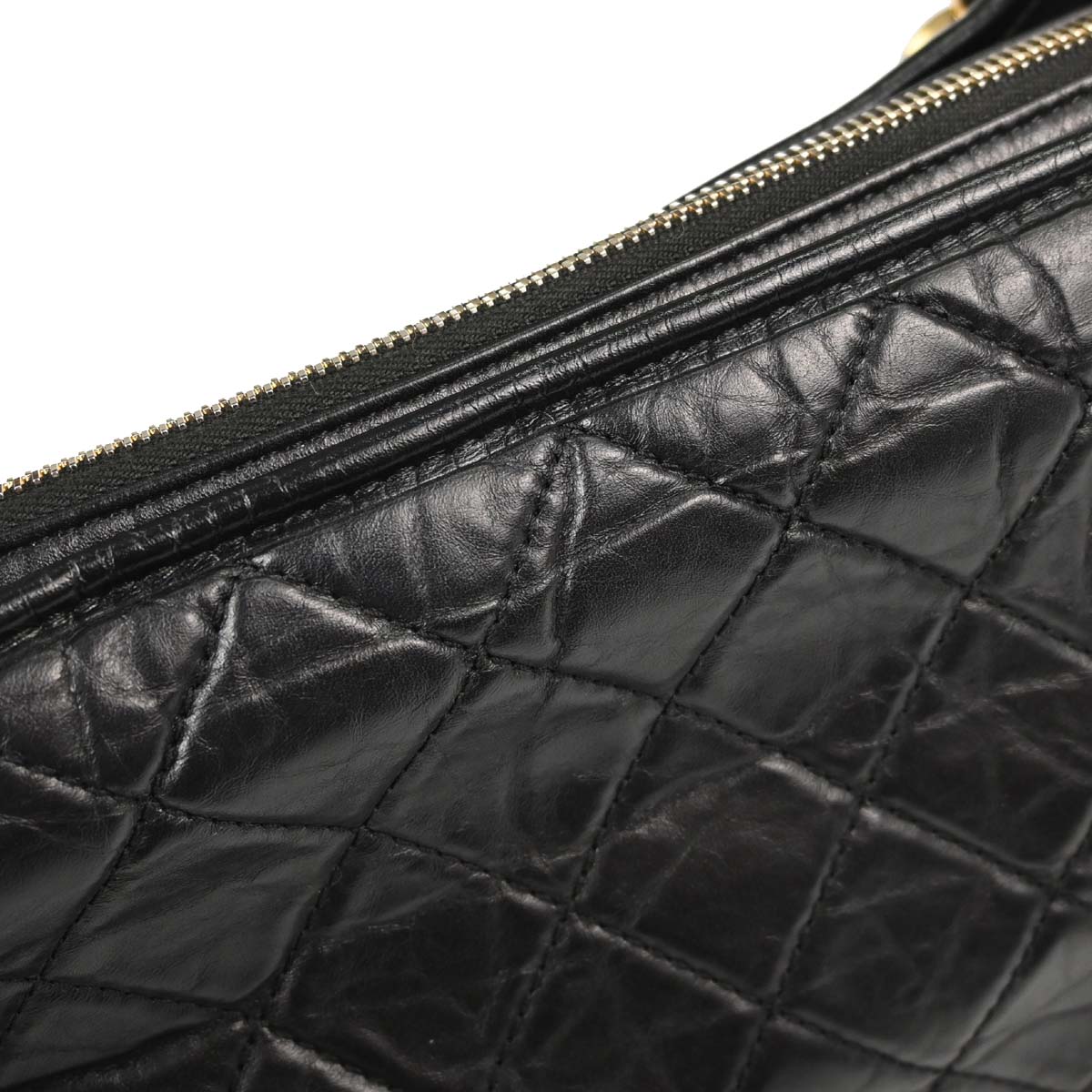 Chanel 2019 Black Calfskin Lambskin Medium Gabrielle Shoulder Bag