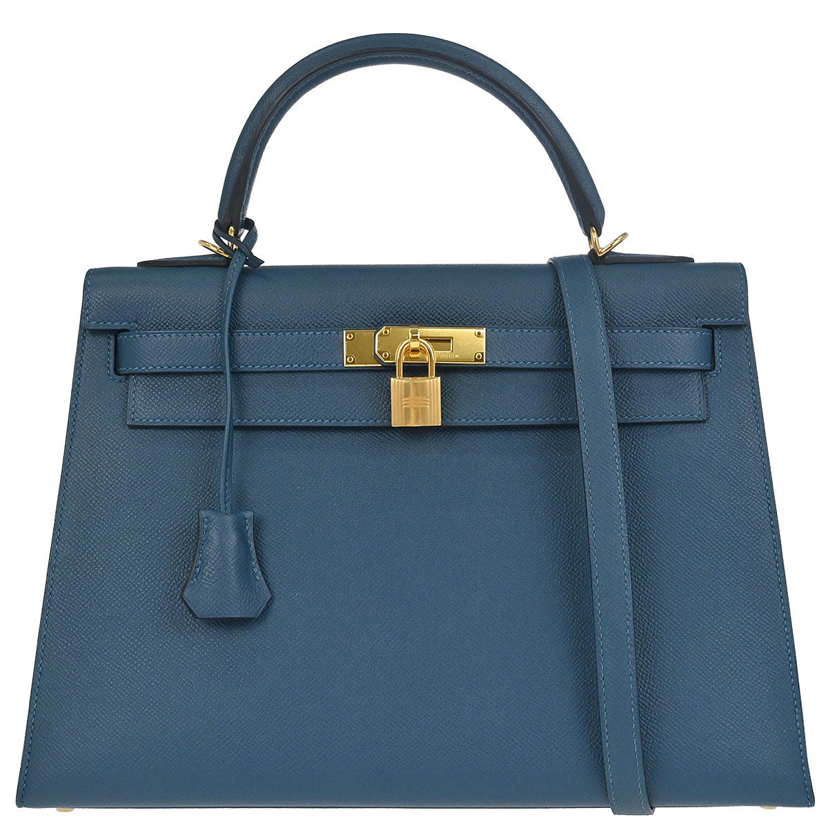 Hermes Colvert Epsom Kelly 32 Sellier 2way Shoulder Handbag