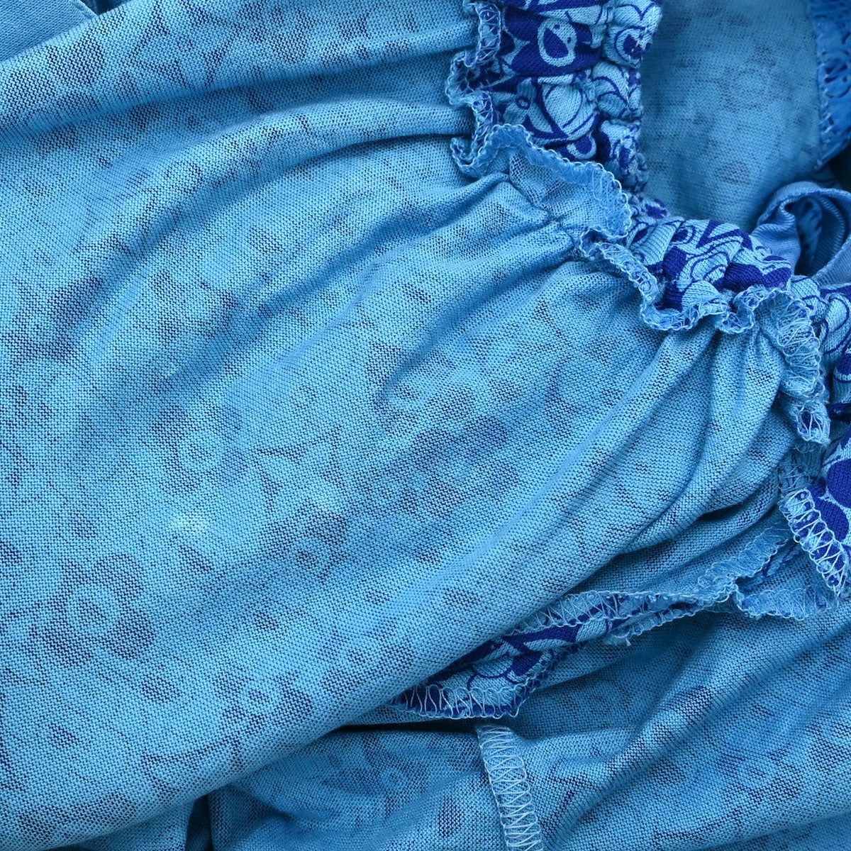 Louis Vuitton Monogram Flower Print T-shirt Blue #XS