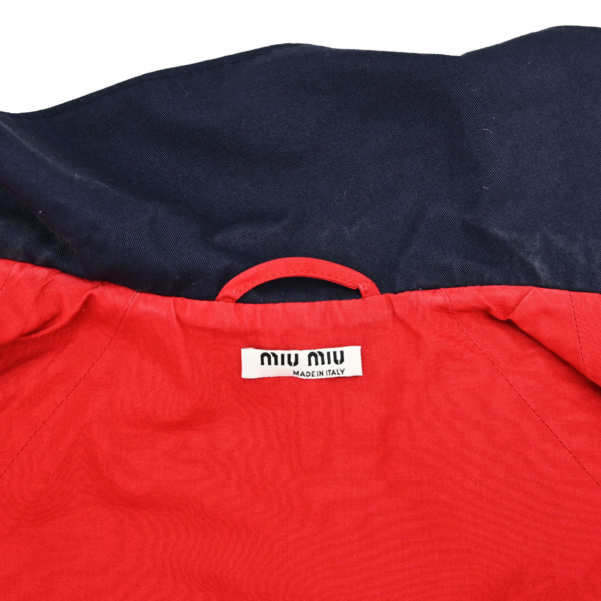 Miu Miu 2015 Zip Up Coat Navy Red #36