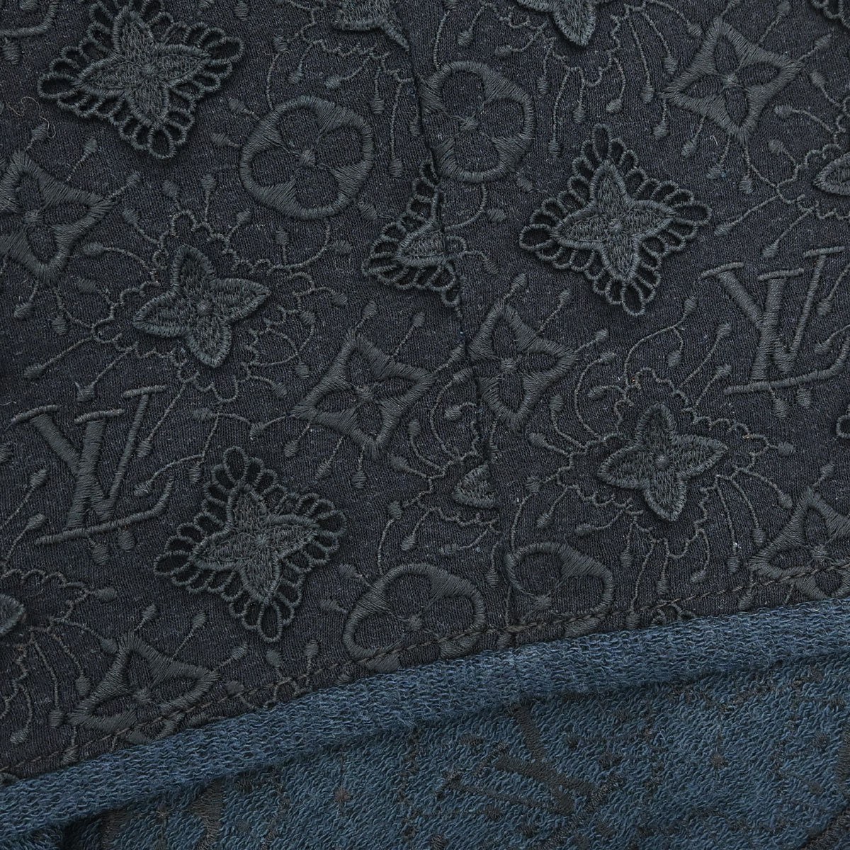 Louis Vuitton Short Sleeve Dress Monogram Navy #XL