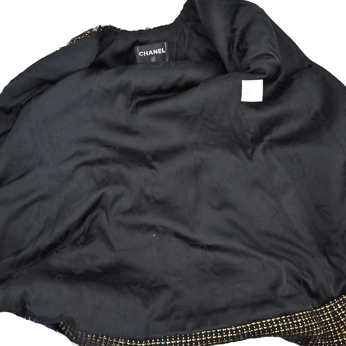 Chanel 2011 Tweed Coat Black Gold #38