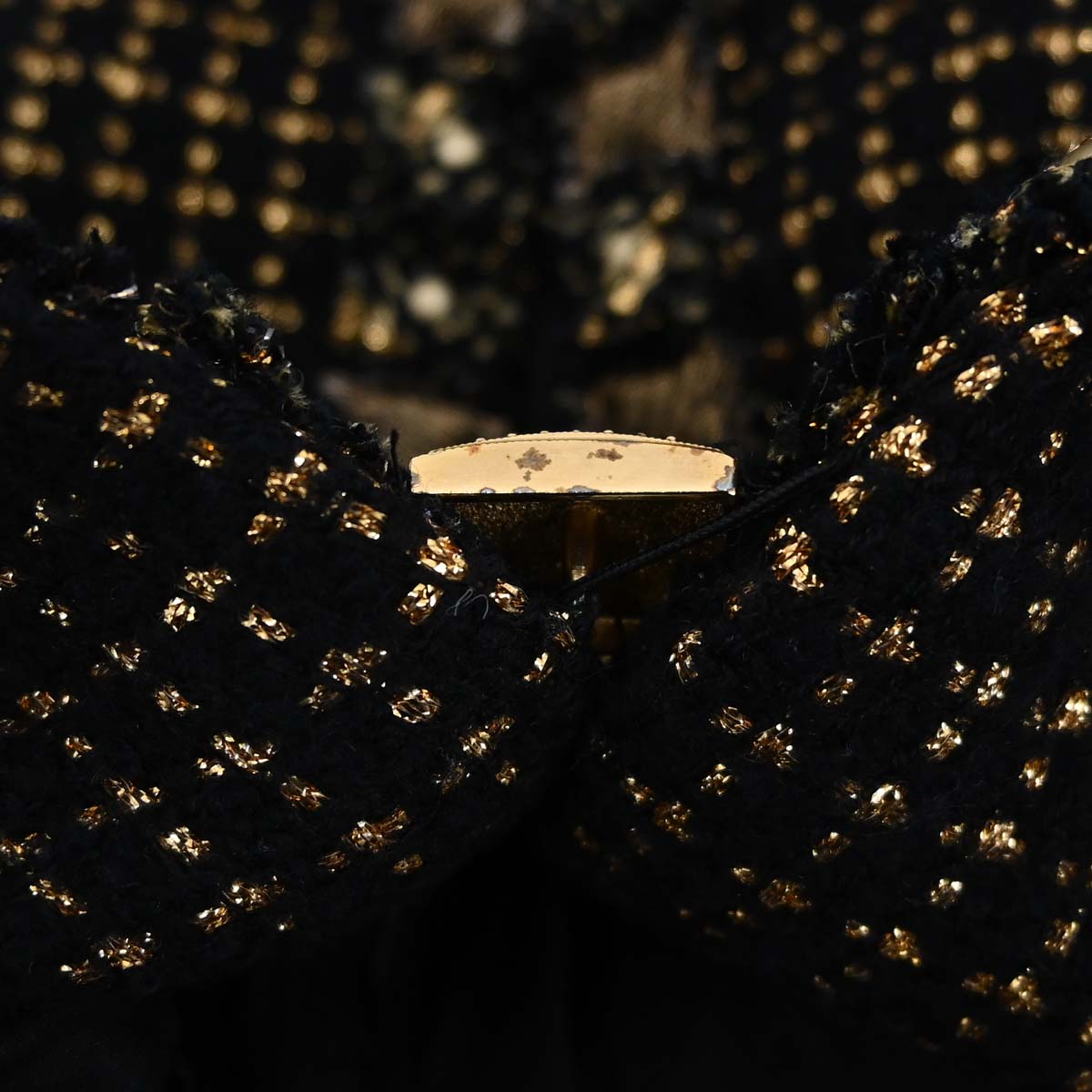 Chanel 2011 Tweed Coat Black Gold #38