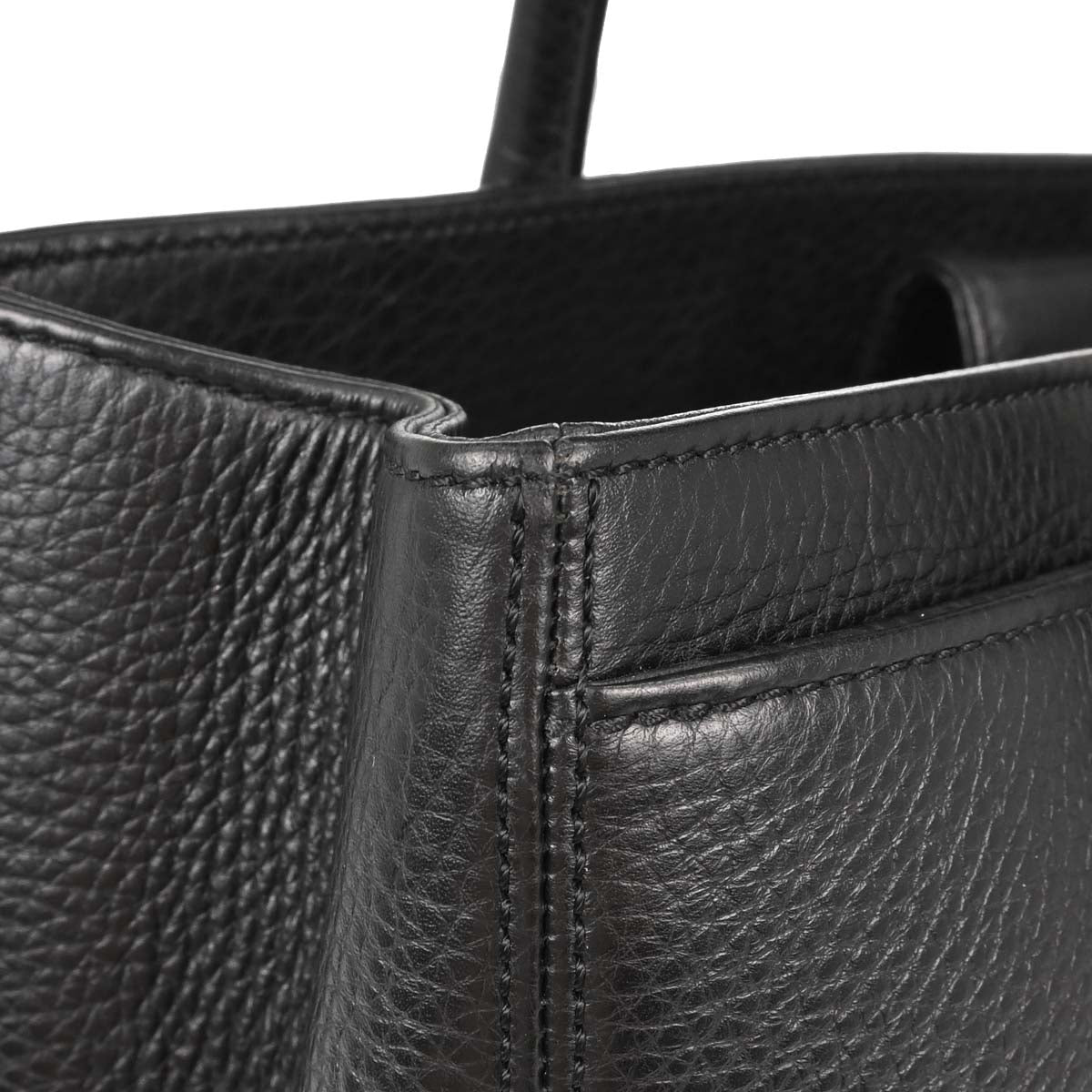 Chanel Black Deerskin Executive Cerf 2way Shoulder Tote Bag