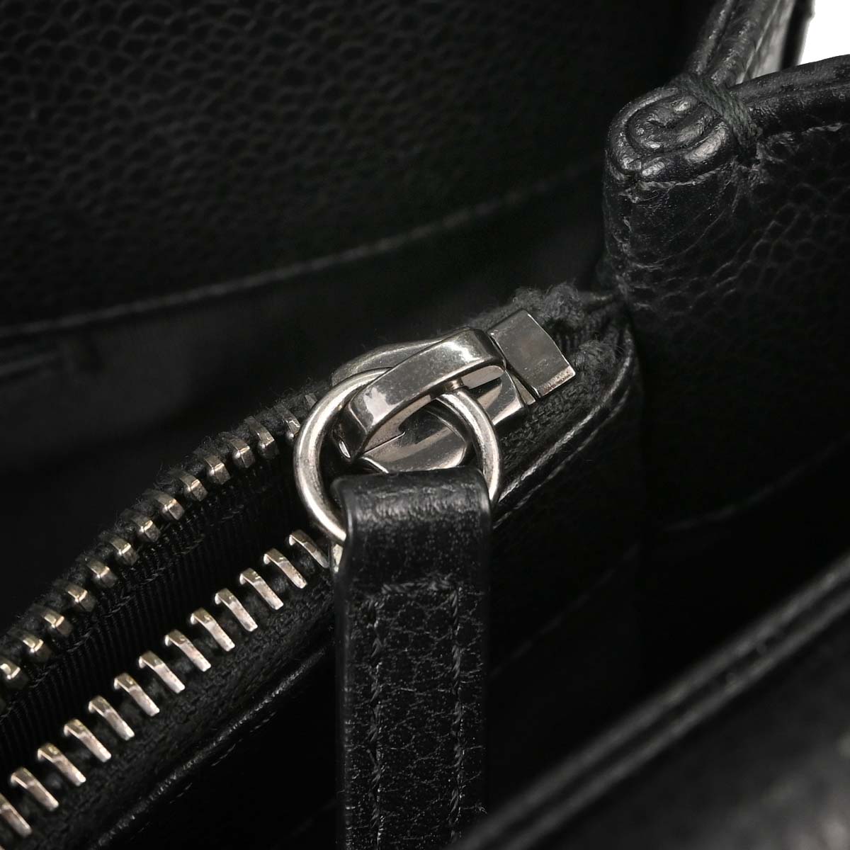 Chanel Black Caviar Skin Rock In Rome Shopping Tote Chain Handbag