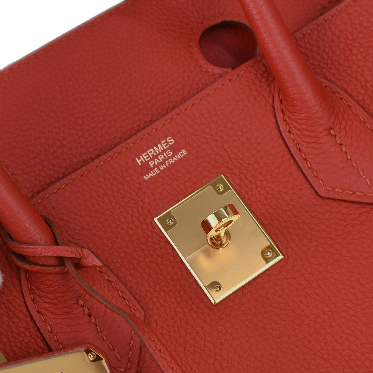 Hermes Rouge Pivoine Togo Birkin 30 Handbag