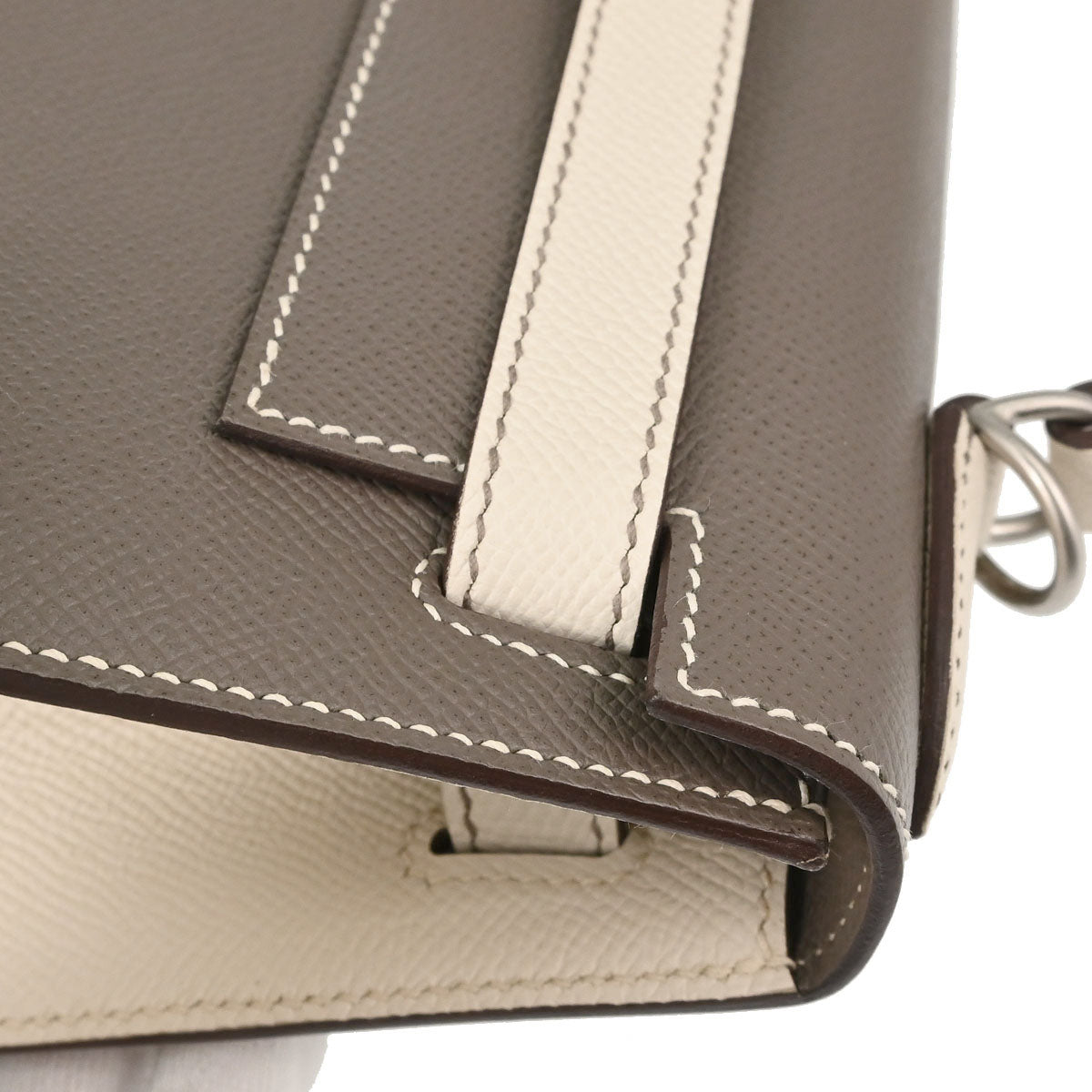Hermes Gris Asphalt Epsom Kelly 28 Sellier 2way Shoulder Handbag