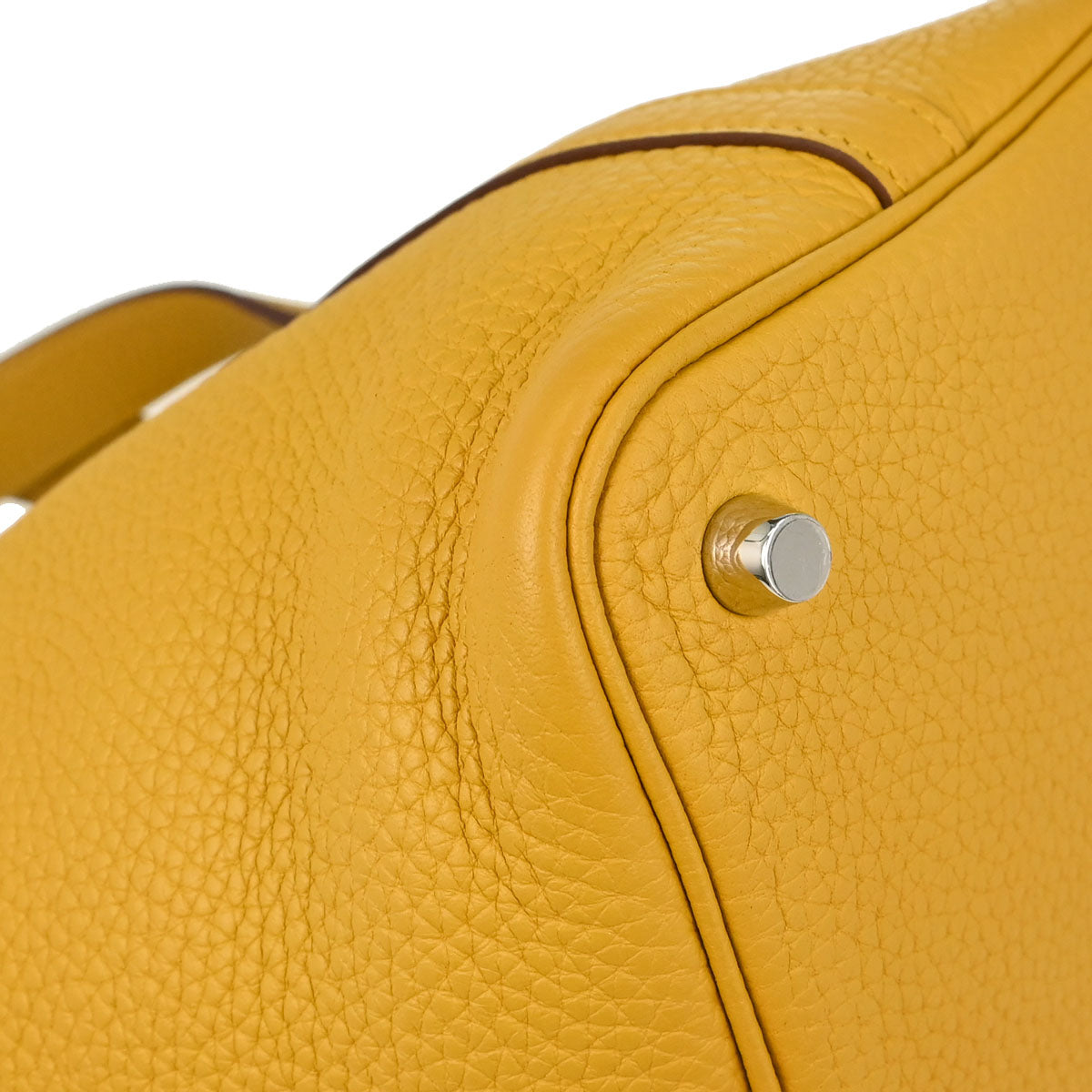 Hermes 2018 Jaune Amber Taurillon Clemence Picotin Lock 18 PM Handbag