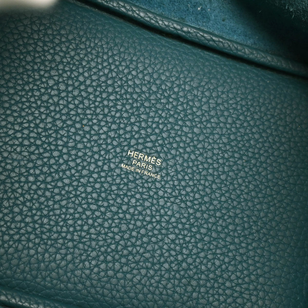 Hermes Vert Bosphore Taurillon Picotin Lock 18 PM Handbag