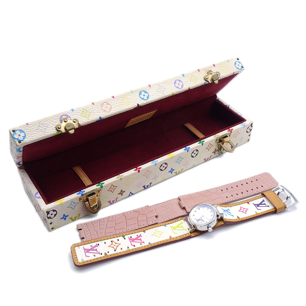 Louis Vuitton × Takashi Murakami Tambour Love Monogram Ref. Q12130