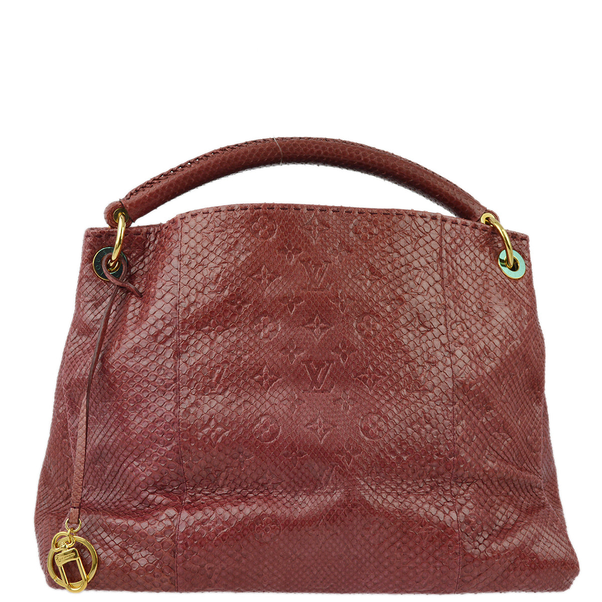 Louis Vuitton * 2012 Red Monogram Exotic Artsy MM Handbag M93451