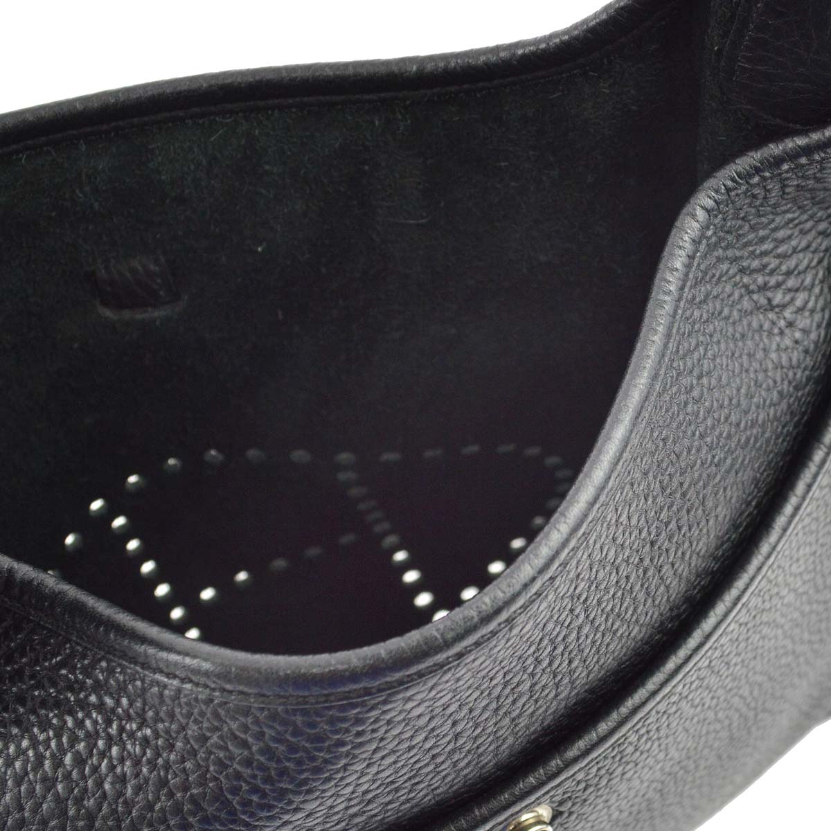 Hermes 2014 Black Taurillon Clemence Evelyne 3 PM Shoulder Bag