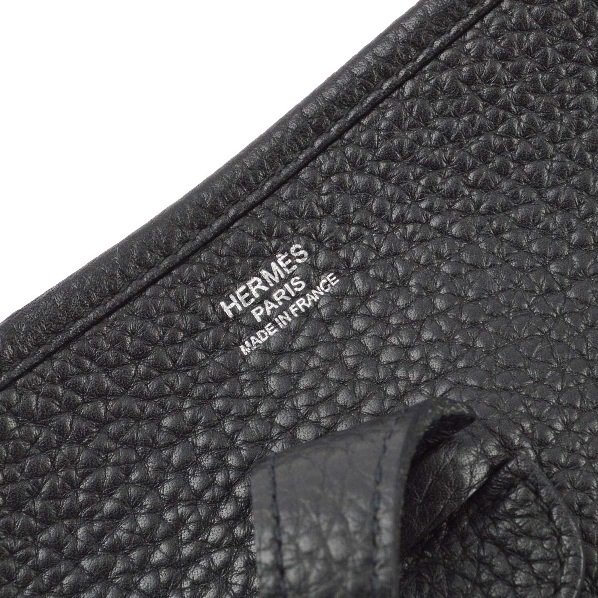 Hermes 2014 Black Taurillon Clemence Evelyne 3 PM Shoulder Bag