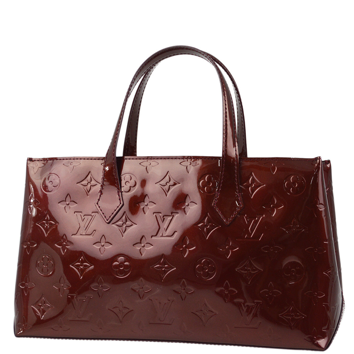 Louis Vuitton 2010 Red Monogram Vernis Wilshire PM Tote Bag M91644