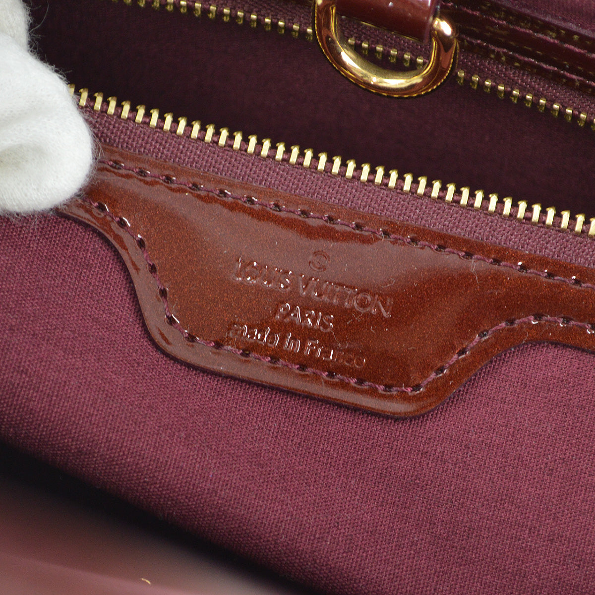 Louis Vuitton 2010 Red Monogram Vernis Wilshire PM Tote Bag M91644