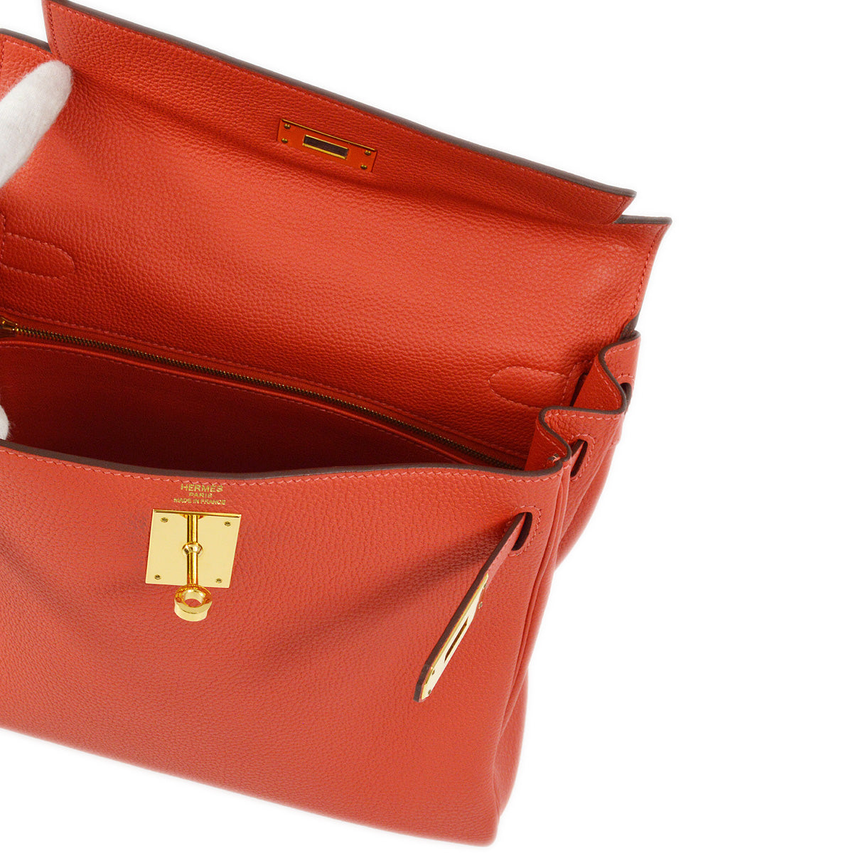 Hermes 2014 Capucine Togo Kelly 28 Retourne 2way Handbag