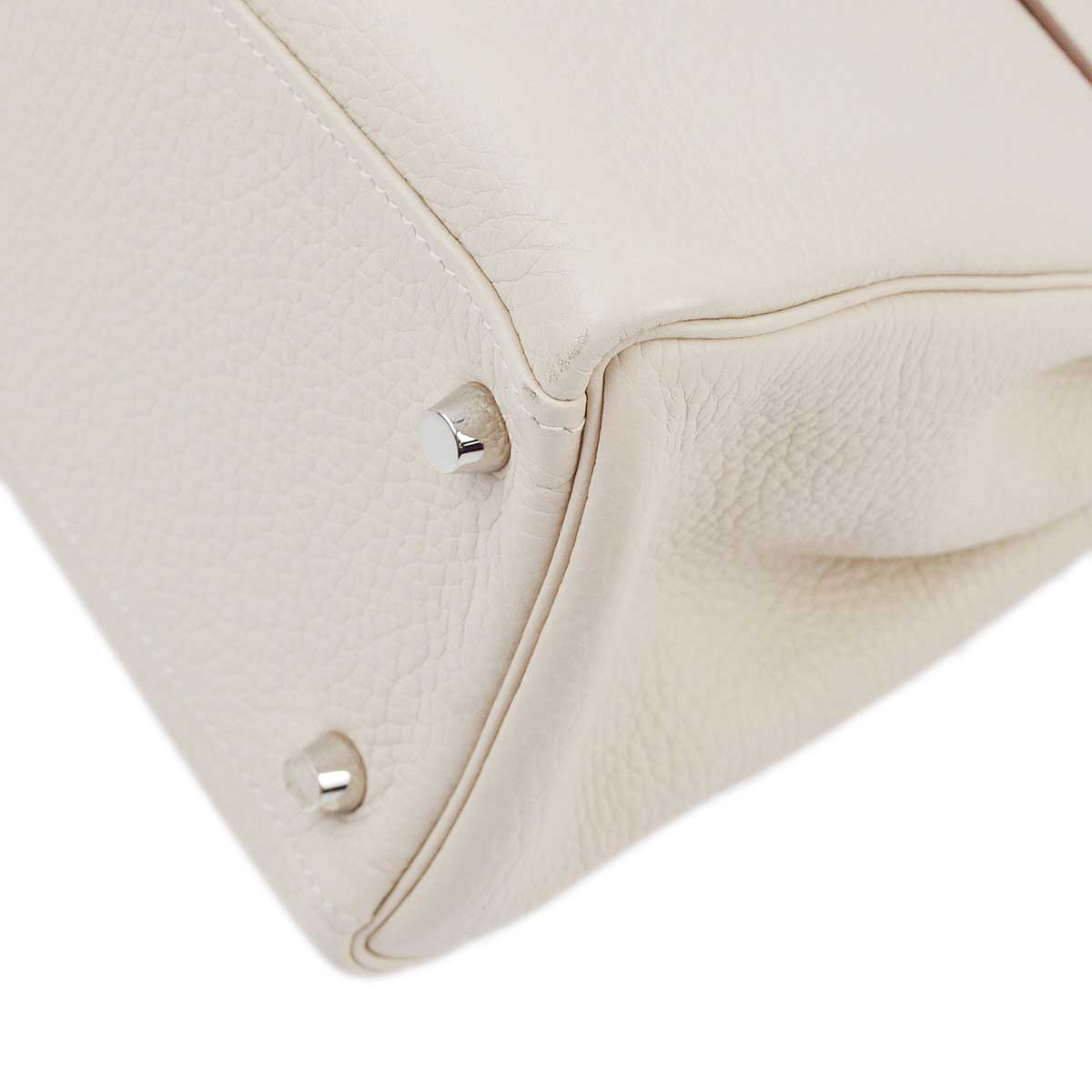 Hermes 2015 Ivory Taurillon Clemence Kelly 32 Amazon Retourne 2way Shoulder Handbag