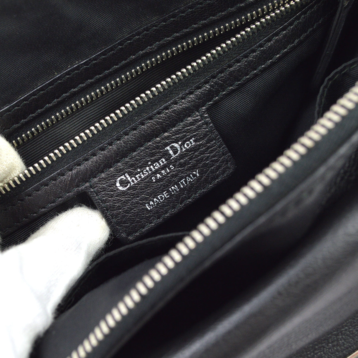 Christian Dior 2012 Black Granville Handbag