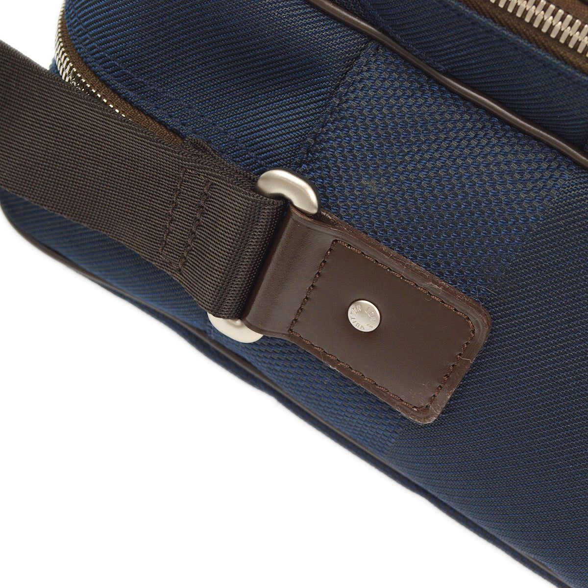 Louis Vuitton 2010 Blue Damier Pilot Shoulder Bag N41159