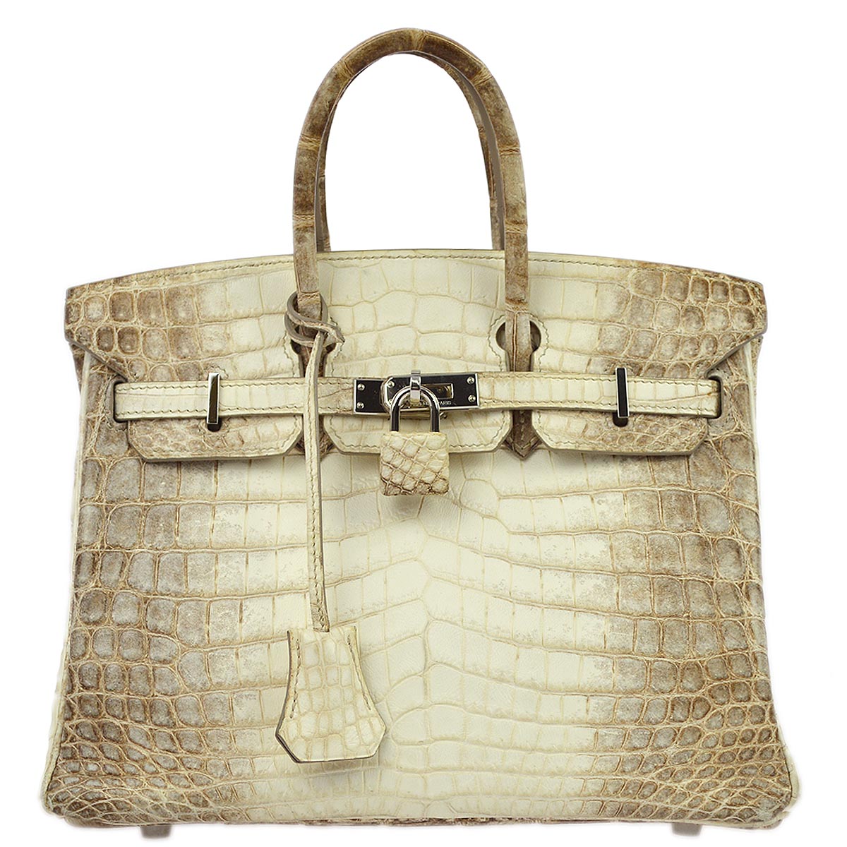 Hermes 2012 Matte Niloticus Himalaya Birkin 25 Handbag