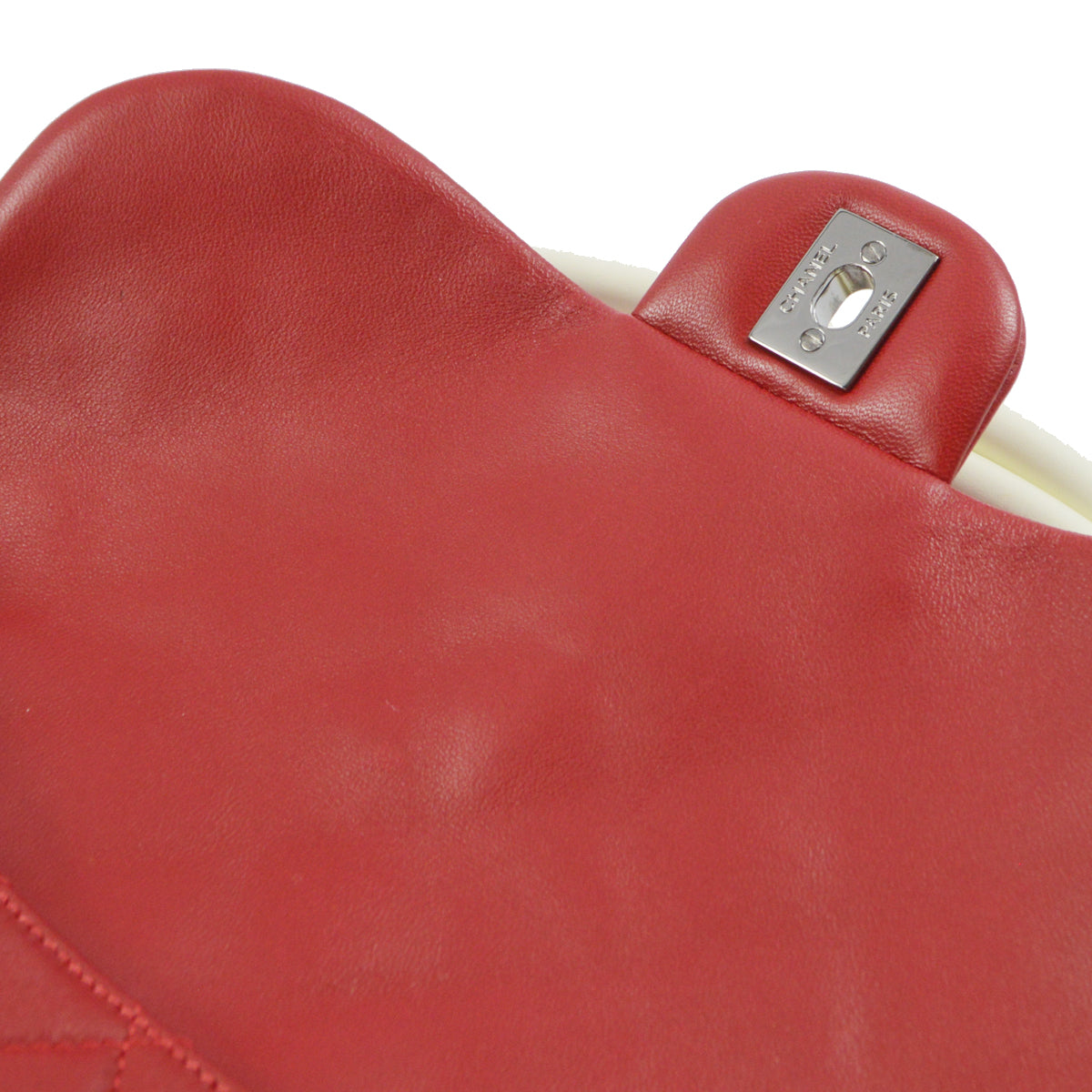 Chanel 2013-2014 Red Lambskin Hula Hoop Handbag