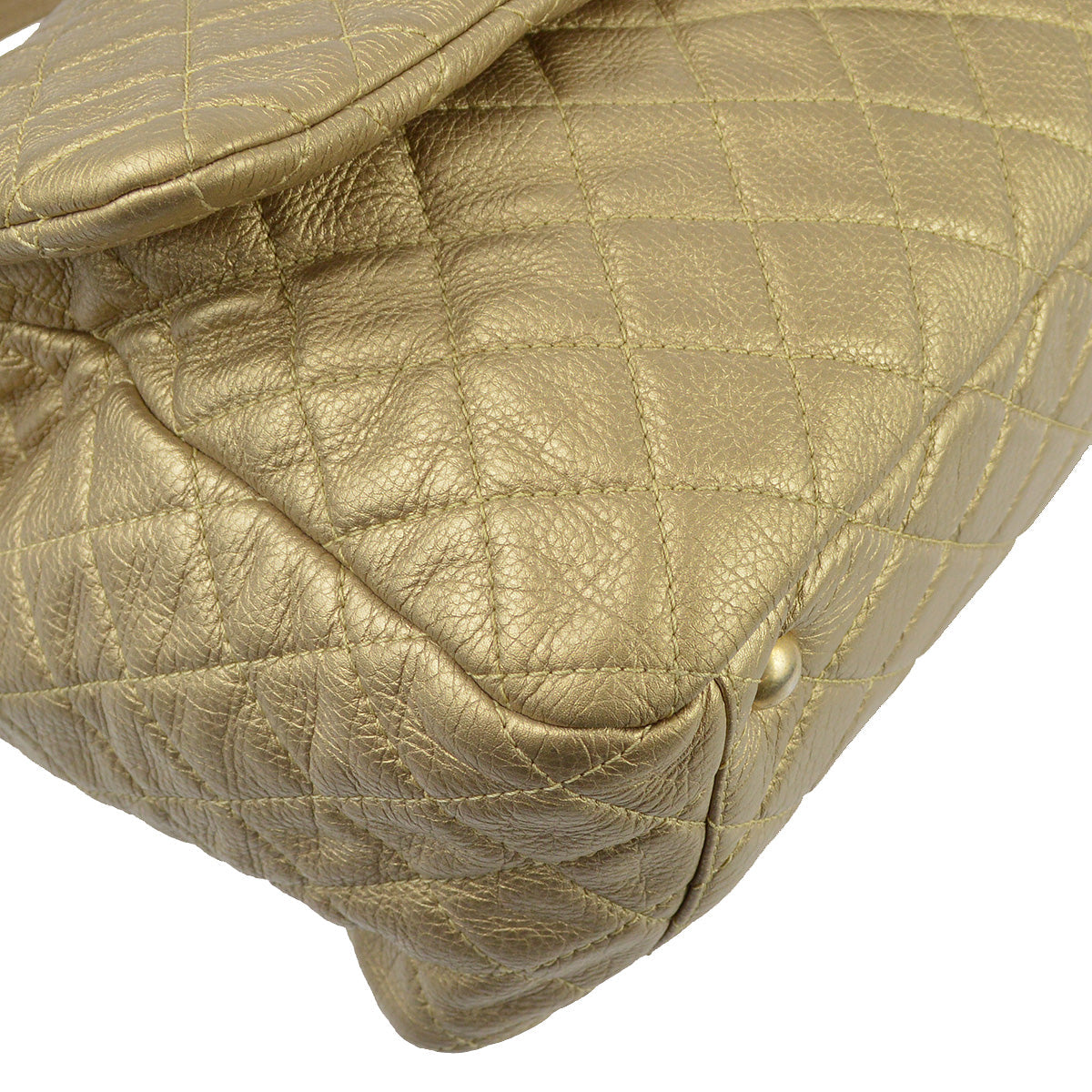 Chanel 2018 Gold Calfskin XXL Single Flap Shoulder Bag