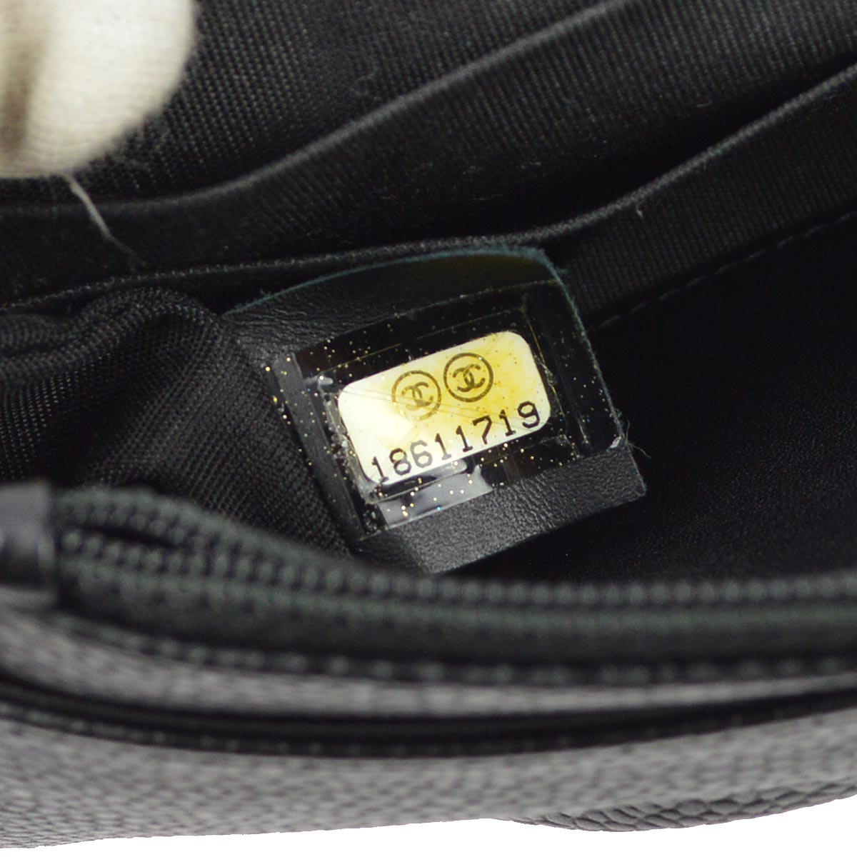 Chanel 2013-2014 Black Caviar WOC Wallet On Chain