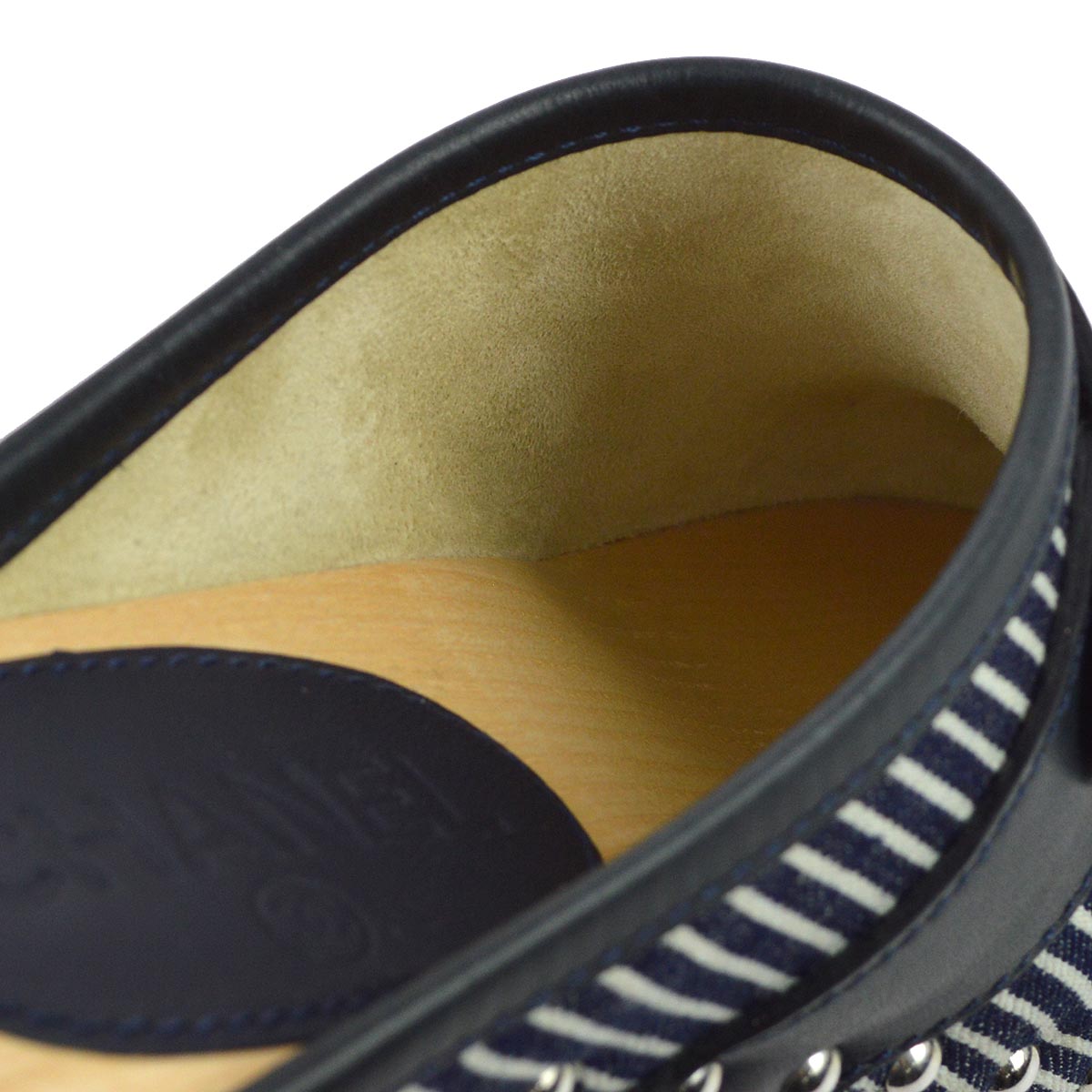 Chanel Navy Turnlock Sabot Shoes #35