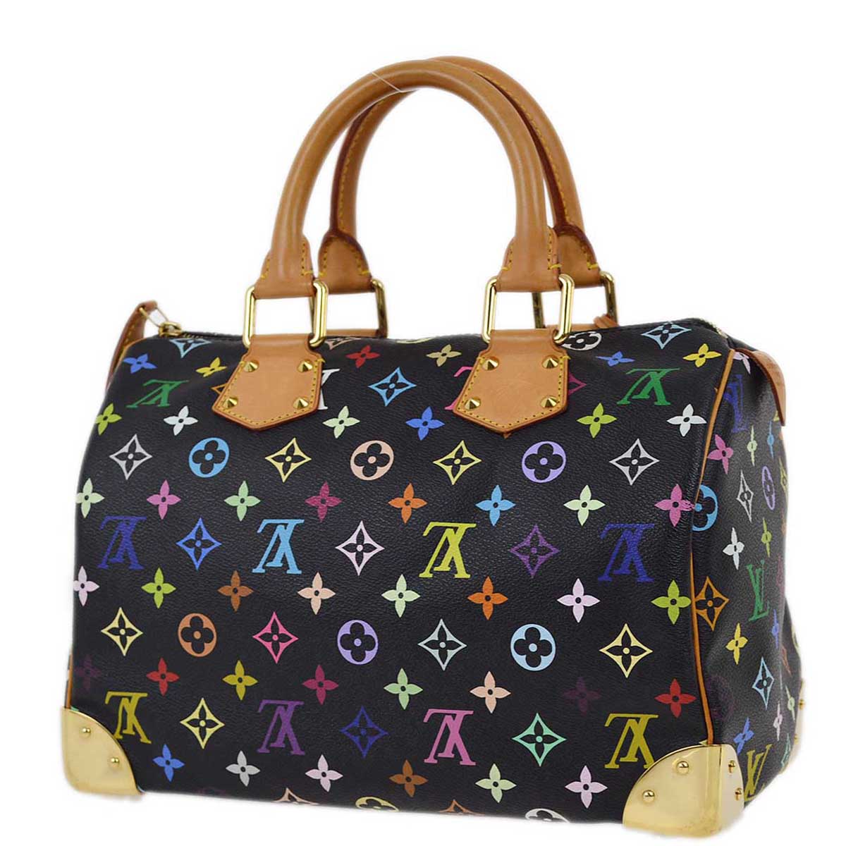 Louis Vuitton 2010 Black Monogram Multicolor Speedy 30 Handbag M92642