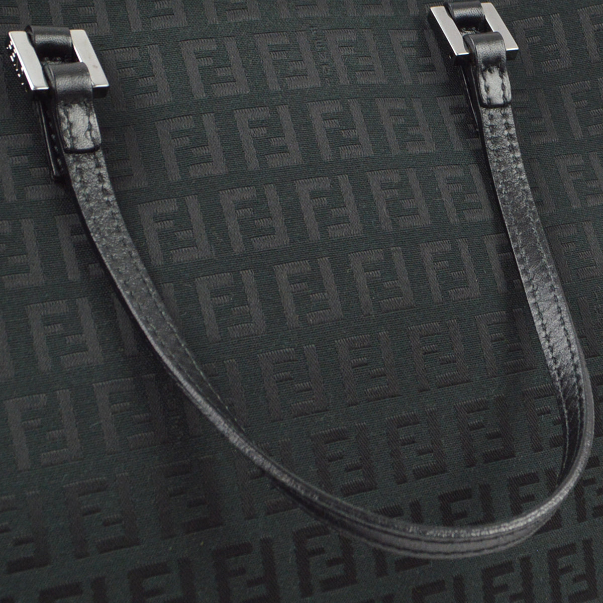 Fendi Black Zucchino Tote Handbag