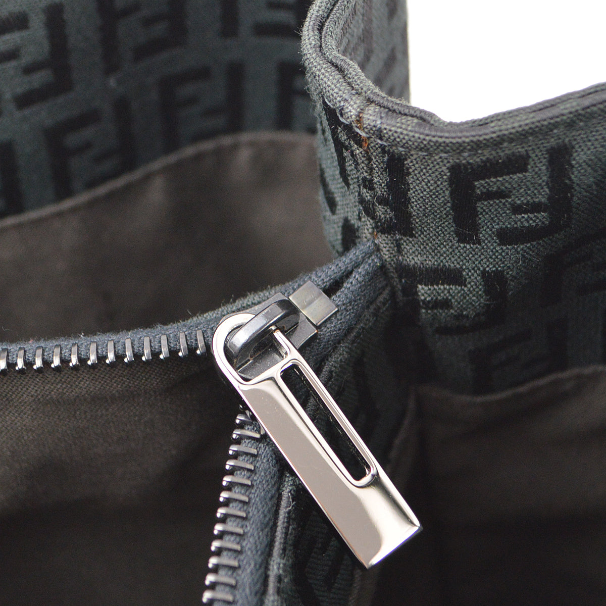 Fendi Black Zucchino Tote Handbag