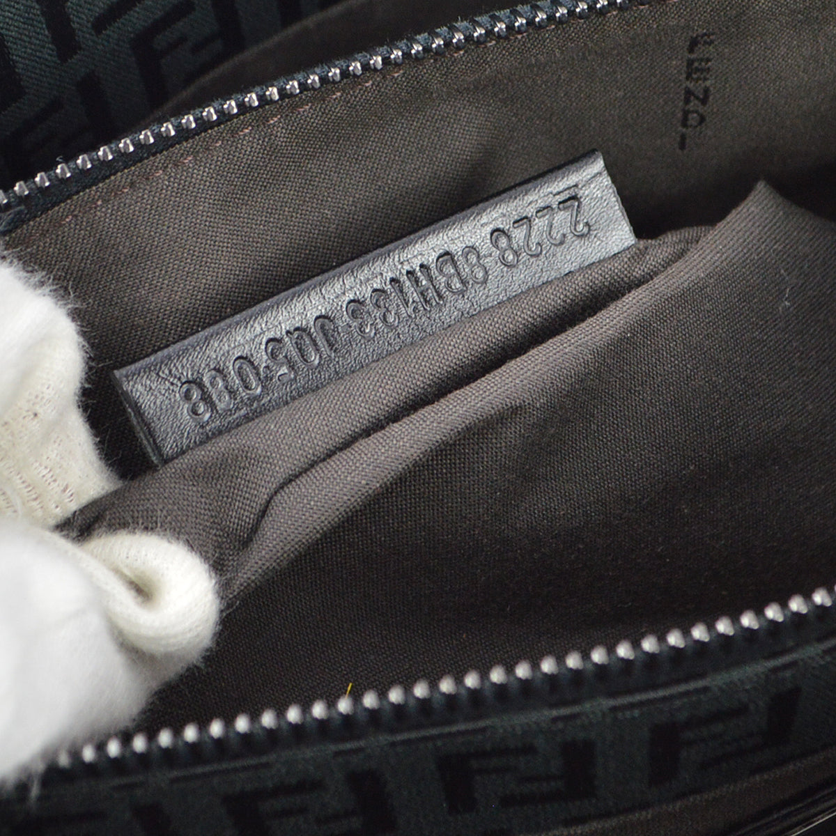 Fendi Black Zucchino Tote Handbag