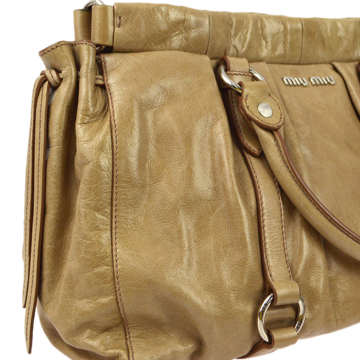 Miu Miu Beige 2way Shoulder Handbag