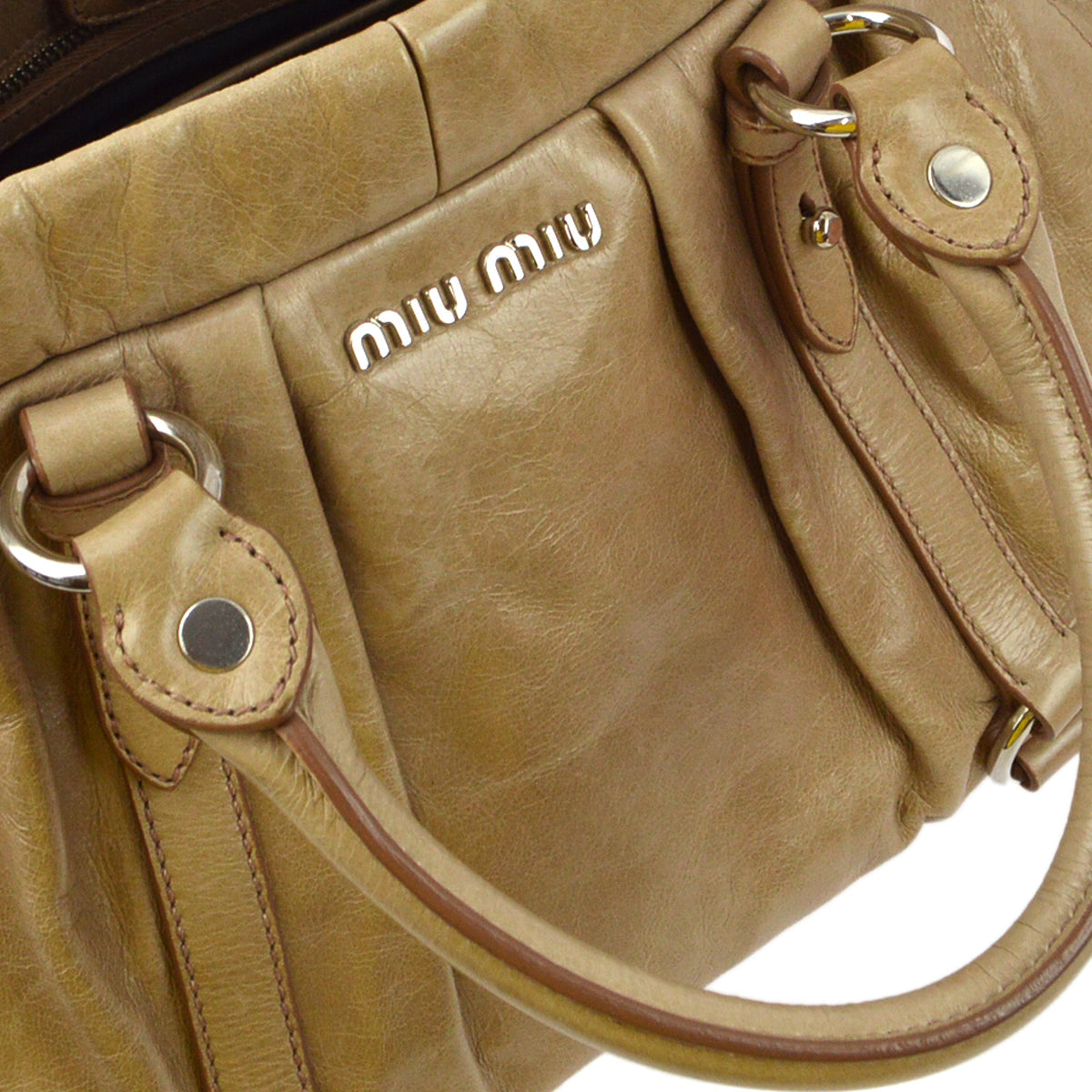Miu Miu Beige 2way Shoulder Handbag