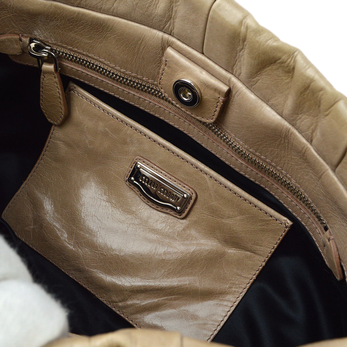 Miu Miu Beige 2way Shoulder Handbag