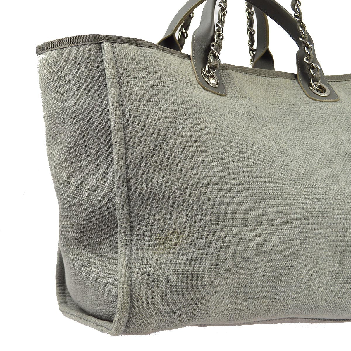 Chanel 2014-2015 Gray Medium Deauville Tote Shoulder Bag